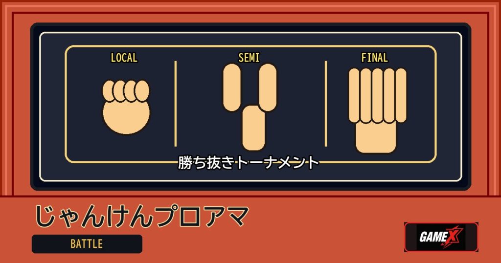 じゃんけんプロアマ 無料ブラウザゲームのパッケージ風サムネイル