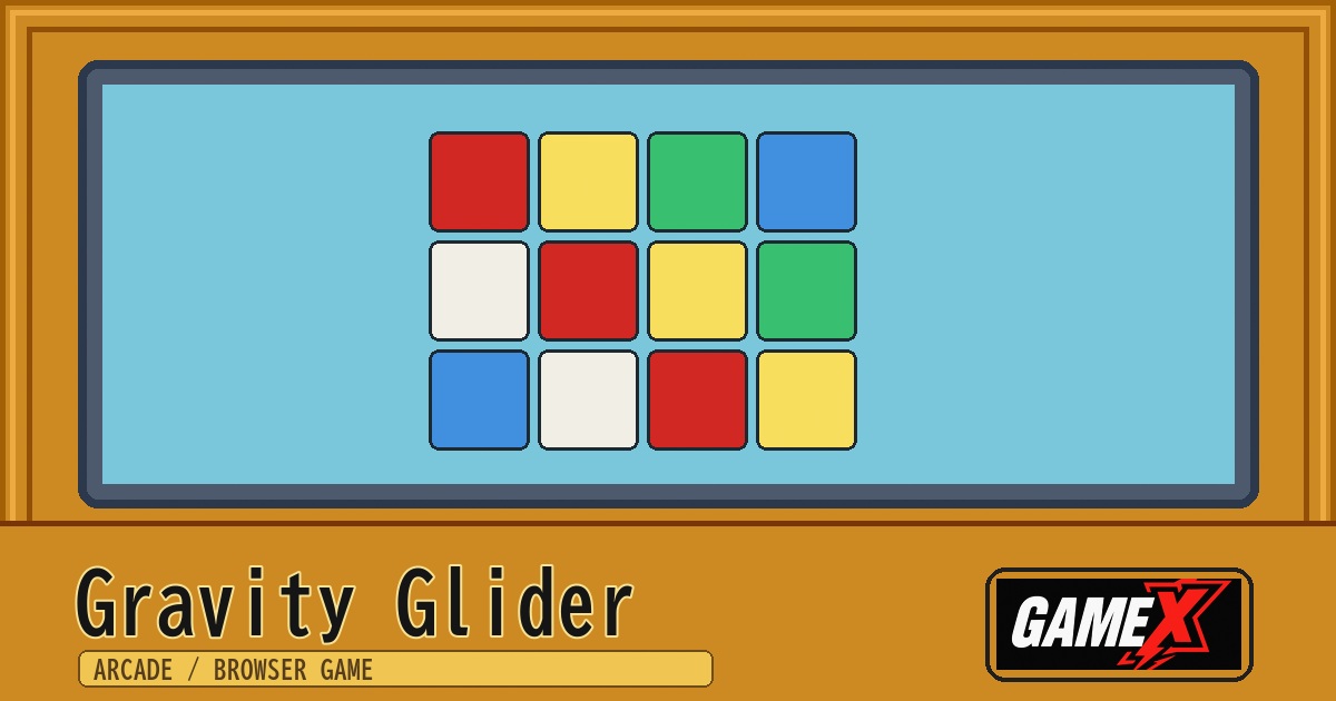 Gravity Glider 無料ブラウザゲームのパッケージ風サムネイル