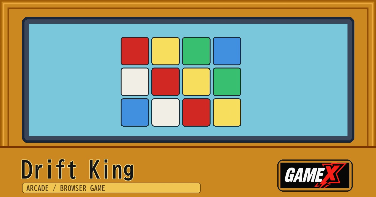 Drift King 無料ブラウザゲームのパッケージ風サムネイル