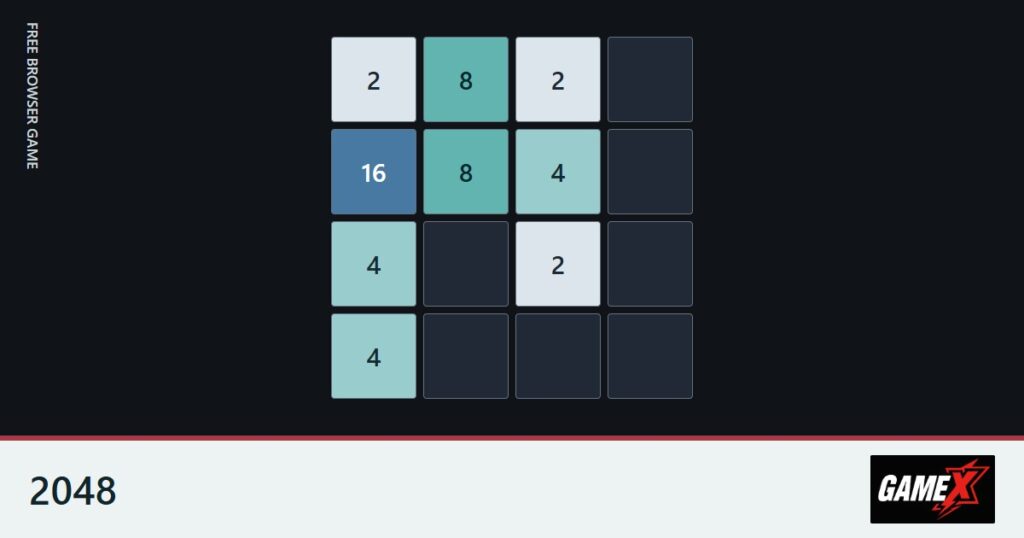 2048のプレイ画面